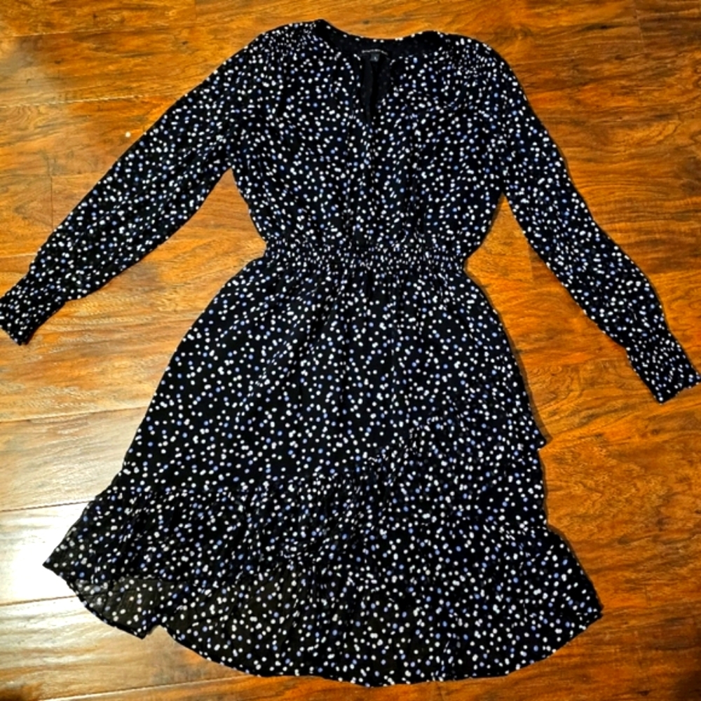 Banana Republic Long Sleeved Polka Dot Dress